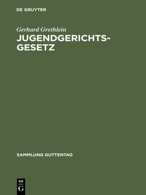cover image of Jugendgerichtsgesetz